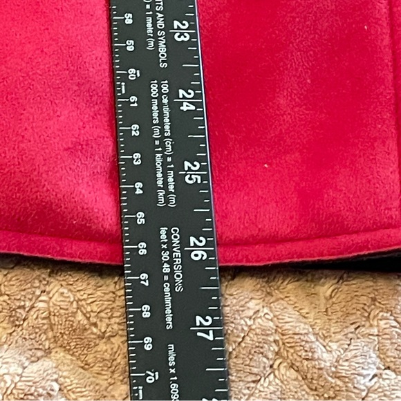 Alfred Dunner Jacket Red Faux Suede Women’s Size 14 Long Sleeve Pockets Coat - Picture 9 of 11